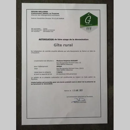 Ard&d : Spacieux Gite Rural - 3 Epis / 6 Personnes Apartamento Malonne